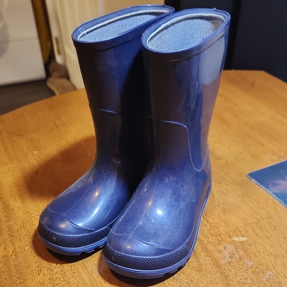 Kids Blue Rain Boots Size 7-8